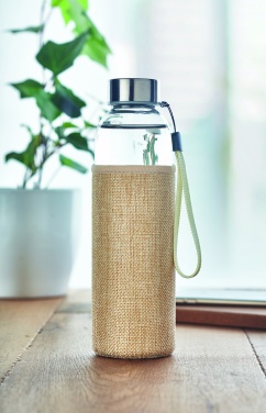 Logotrade promotional giveaway image of: Glass bottle in pouch 500ml