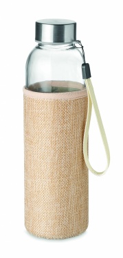 Logotrade promotional giveaway image of: Glass bottle in pouch 500ml