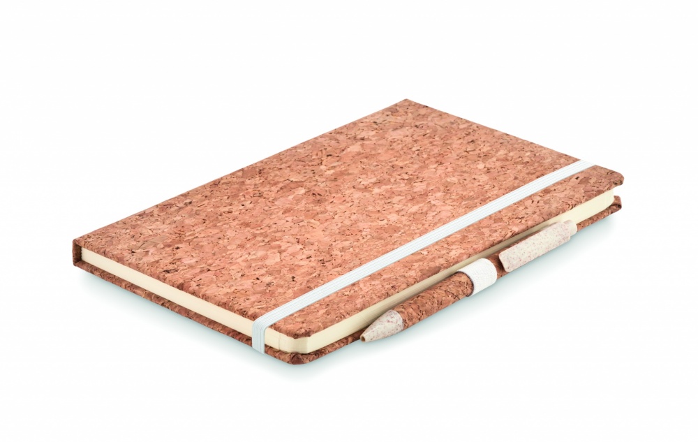 Logo trade corporate gift photo of: A5 cork notebook with pen