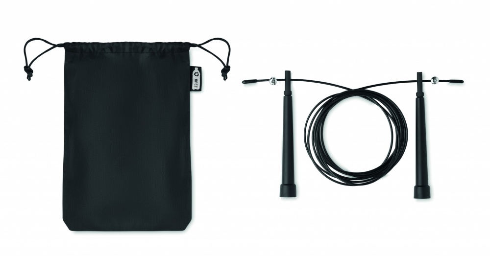 Logo trade corporate gift photo of: Speed jumping rope RPET pouch