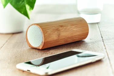 Logotrade promotional gifts photo of: Wireless bamboo speaker 2x5W