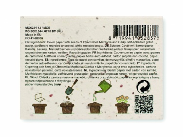 Logotrade promotional product picture of: Grass/seed paper memo pad