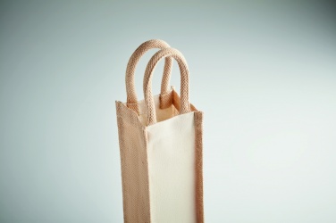 Logo trade promotional giveaways picture of: Jute wine bag for one bottle