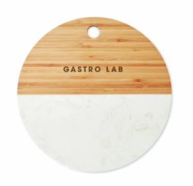 Logo trade promotional giveaways image of: Marble/ bamboo serving board