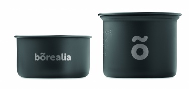 Logo trade promotional merchandise image of: 2 camping pots with cutlery