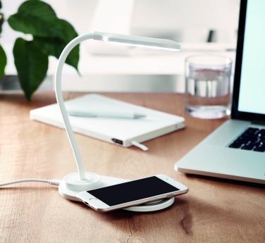 Logo trade promotional items image of: Desktop light and charger 10W