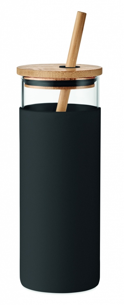 Logotrade promotional merchandise image of: Glass tumbler 450ml bamboo lid