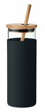 Logotrade advertising product picture of: Glass tumbler 450ml bamboo lid
