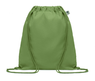 Logo trade promotional giveaways image of: Organic cotton drawstring bag
