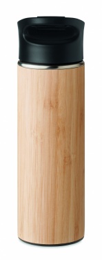 Logotrade promotional giveaway image of: Double wall bamboo flask 450ml