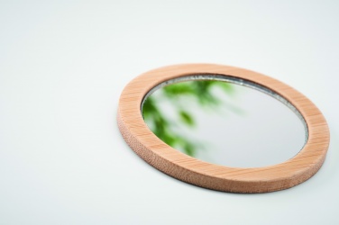 Logotrade promotional gift image of: Bamboo make-up mirror