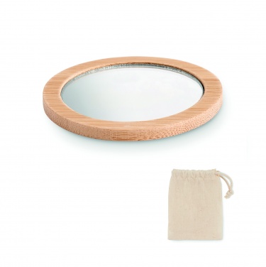 Logotrade promotional giveaway image of: Bamboo make-up mirror