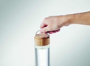 Logotrade advertising products photo of: Glass bottle 500ml bamboo lid