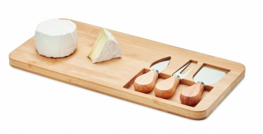 Logotrade promotional merchandise photo of: Bamboo Cheese board set Leipzig