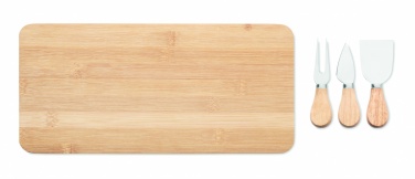 Logotrade promotional merchandise image of: Bamboo Cheese board set Leipzig