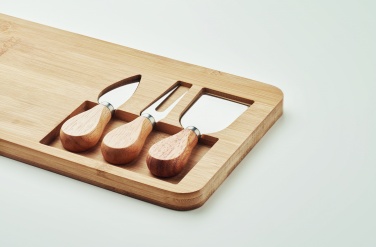 Logotrade promotional giveaway picture of: Bamboo Cheese board set Leipzig