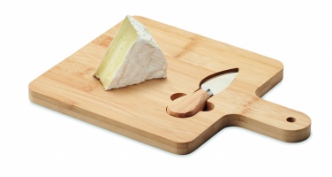 Logo trade promotional products picture of: Cheese board set in bamboo Bremen