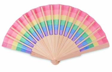 Logotrade promotional merchandise photo of: Rainbow wooden hand fan
