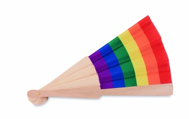 Logotrade promotional merchandise image of: Rainbow wooden hand fan