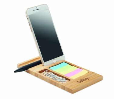 Logo trade promotional gift photo of: Bamboo desk phone stand