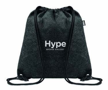 Logotrade promotional gift picture of: RPET felt drawstring bag