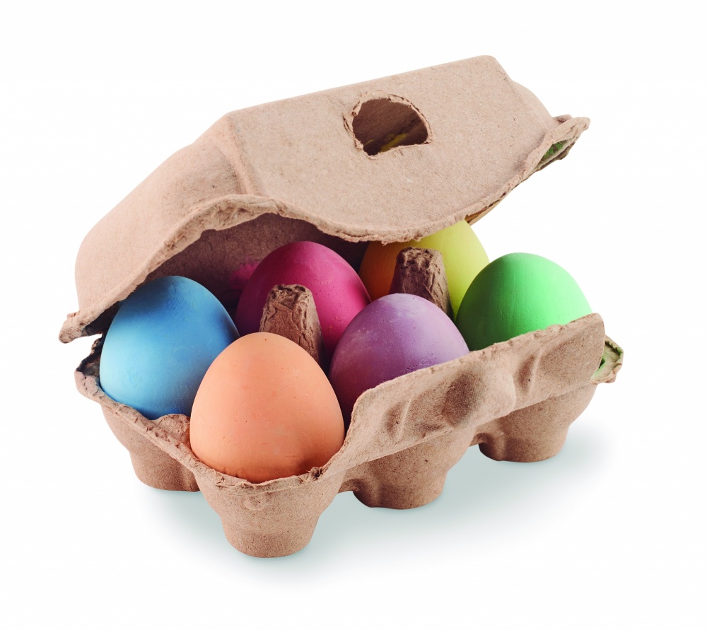 Logotrade advertising product image of: 6 chalk eggs in box