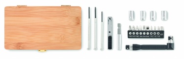 Logotrade promotional gift picture of: 21 pcs tool set in bamboo case