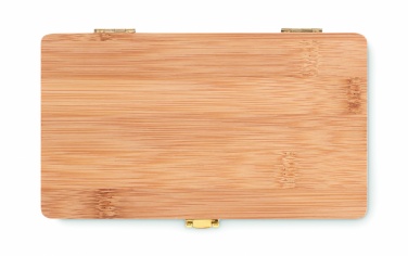 Logo trade promotional merchandise photo of: 21 pcs tool set in bamboo case