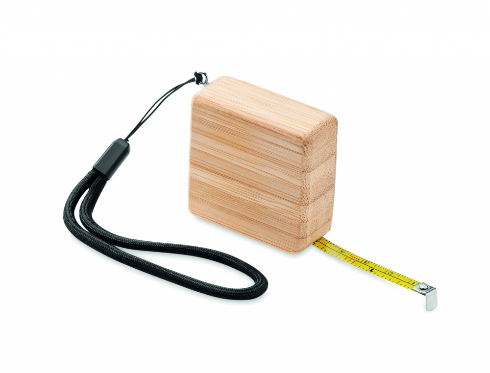 Logotrade corporate gifts photo of: Measuring tape in bamboo 1m
