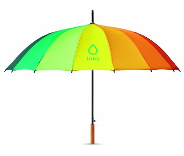 Logo trade promotional items picture of: 27 inch rainbow umbrella