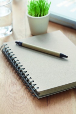 Logo trade promotional giveaways image of: A5 grass notebook 80 lined
