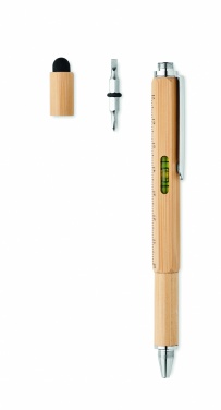 Logo trade promotional gift photo of: Spirit level pen in bamboo