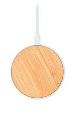 Logo trade promotional products picture of: Bamboo wireless charger 10W