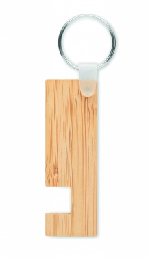 Logo trade promotional item photo of: Bamboo stand and key ring Savonlinna