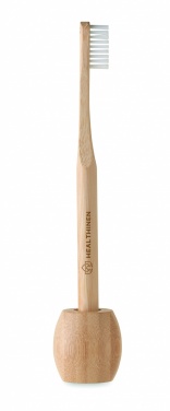 Logotrade promotional product image of: Bamboo tooth brush with stand
