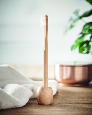 Logotrade advertising product image of: Bamboo tooth brush with stand