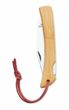 Logo trade advertising products picture of: Foldable knife in bamboo