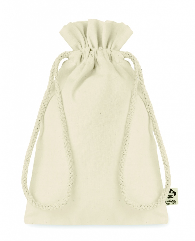 Logo trade promotional merchandise photo of: Small organic cotton gift bag