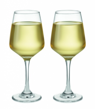 Logo trade promotional merchandise picture of: Set of 2 wine glasses