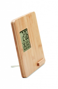 Logotrade promotional merchandise photo of: Bamboo weather station 10W
