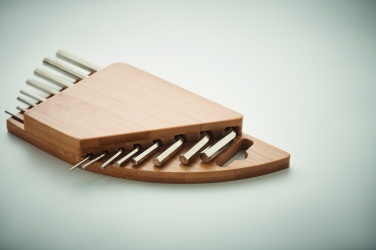 Logotrade promotional gift picture of: Hex key set in bamboo