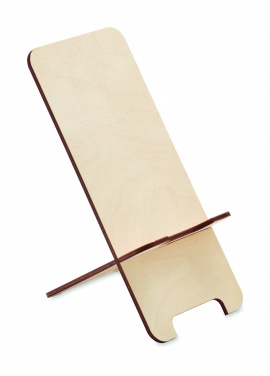 Logo trade promotional items picture of: Birch Wood phone stand