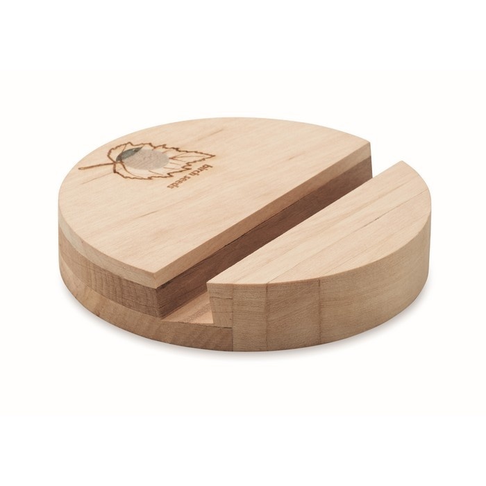 Logotrade corporate gift picture of: Birch Wood phone stand