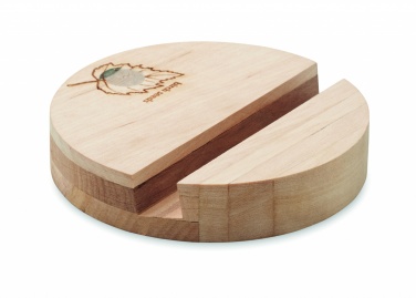 Logo trade promotional products image of: Birch Wood phone stand