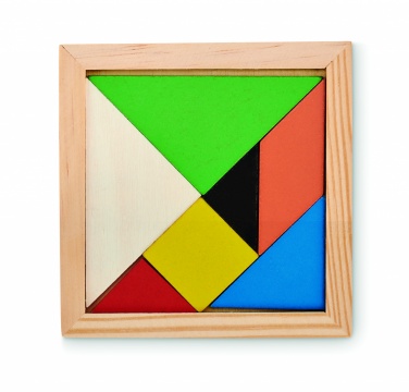 Logo trade promotional item photo of: Tangram puzzle in wood