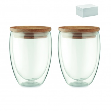 Logo trade promotional products image of: Set of 2 glasses 350 ml in box