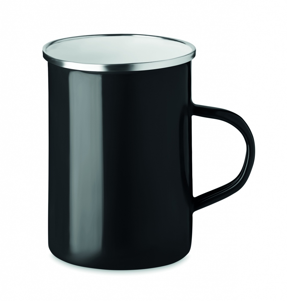 Logo trade promotional merchandise photo of: Metal mug with enamel layer