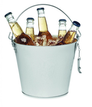 Logo trade business gifts image of: Metal beer bucket 4L