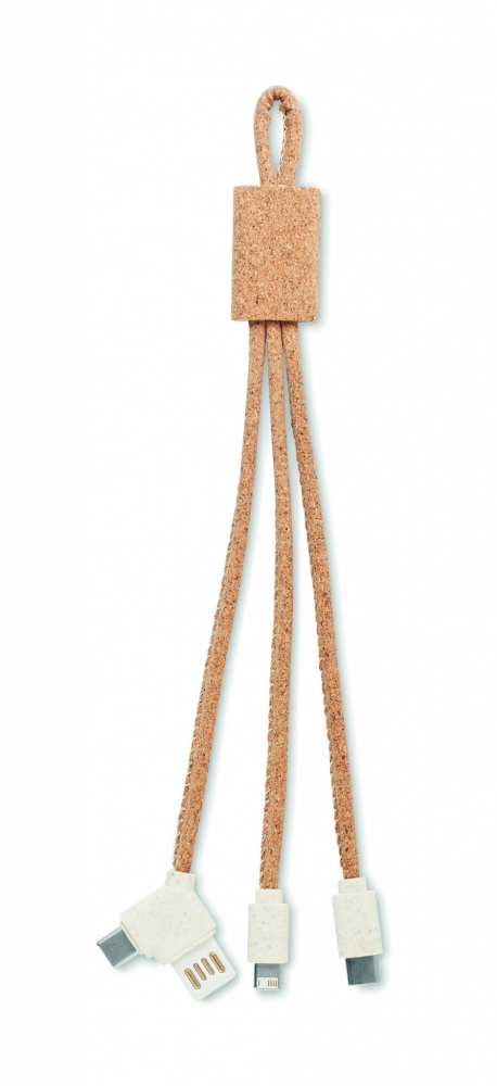 Logo trade corporate gift photo of: 3 in 1 charging cable in cork