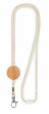 Logo trade promotional gift photo of: Cotton Lanyard with metal hook